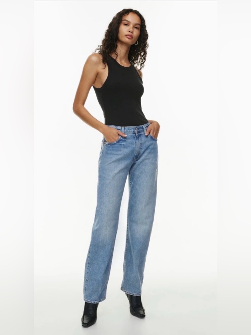 Denim Forum Comfy Low Rise Loose Jeans in Light Blue